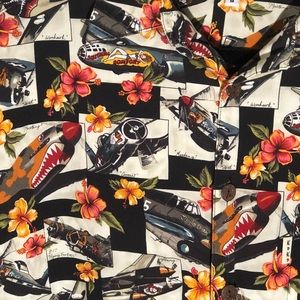 WW2 Planes Hawaiian Shirt Koko Island Warbirds M